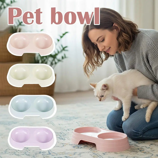 1pcs Non-Slip Double Pet Bowls Food & Water - MyPetDollar.com