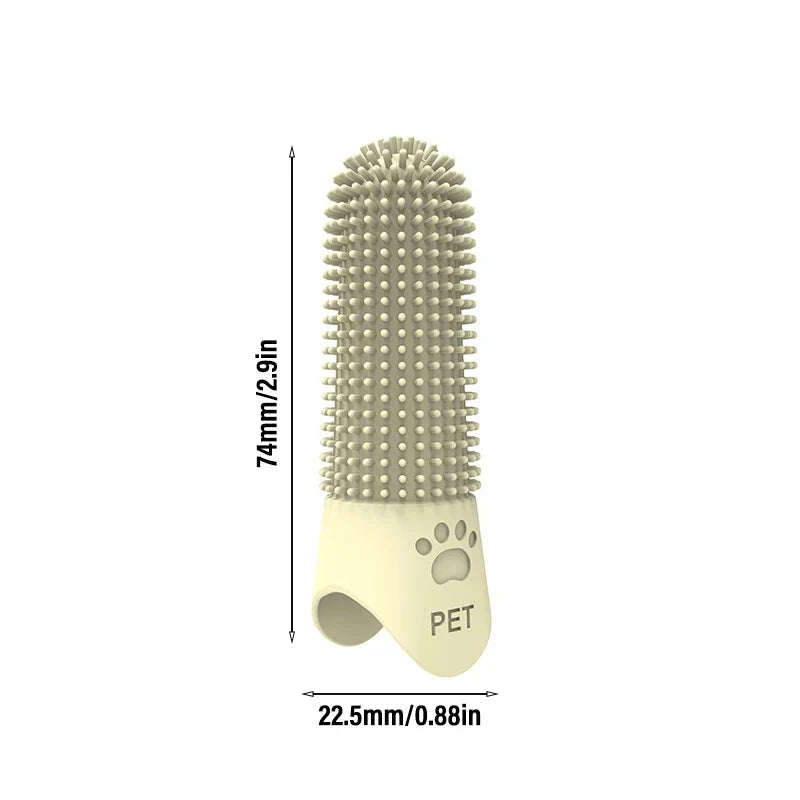 Durable Soft Silicone Dog Toothbrush 360° Finger – 10 Colors