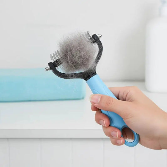 2 Sided No Scratch Pet Deshedding Brush - MyPetDollar.com