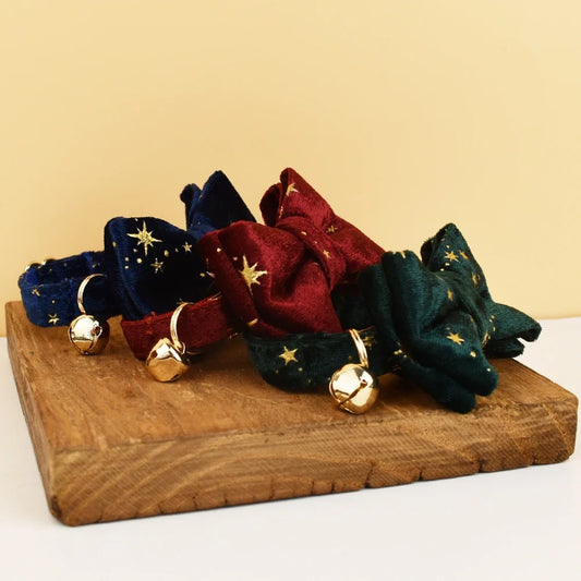 Cat Collar with Name Plate Bell Bow Tie - MyPetDollar.com