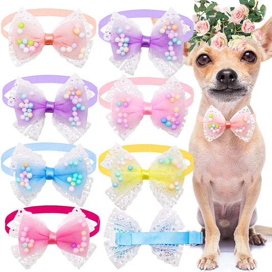 50PCS Cute Lace Dog Bowtie For Small Dog Cat - MyPetDollar.com
