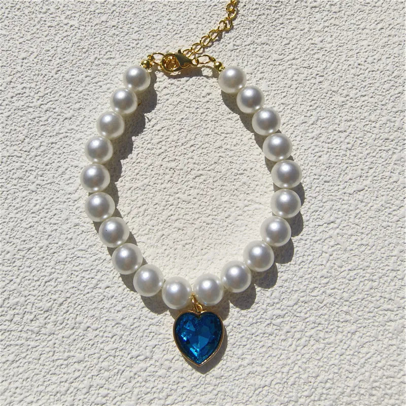 Fashion Luxury Beaded Pearl Pet Choker Multi - MyPetDollar.com