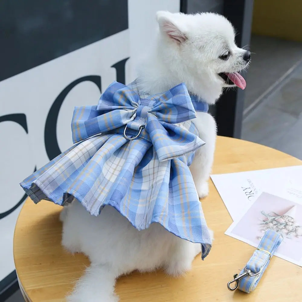 Practical with Leash Traction Dog Plaid JK - MyPetDollar.com