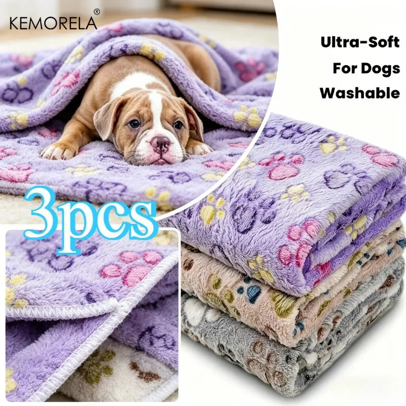 Kemorela Ultra Soft Fleece Dog Blankets, Washable