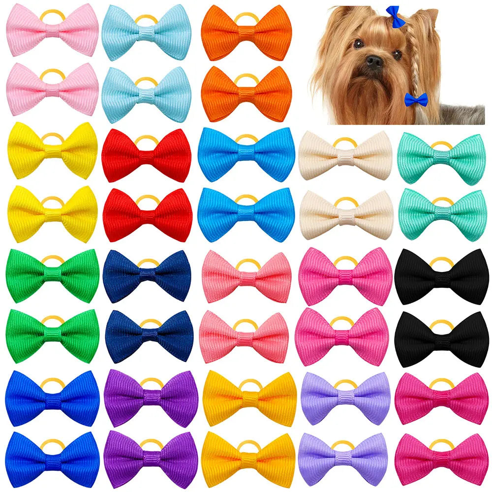 30PCS Small Dog Bows Pet Dog Hair - MyPetDollar.com