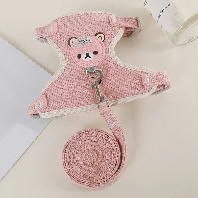Cartoon Print Cat Rabbit Harness and Leash - MyPetDollar.com