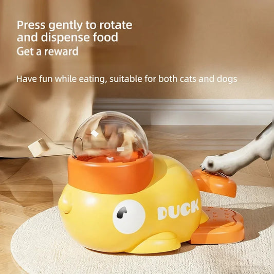 Yellow Duck Pet Feeder Interactive Toy For - MyPetDollar.com