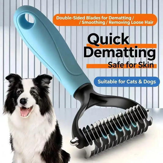 Safe Dematting Rake Pet Grooming Brush - MyPetDollar.com