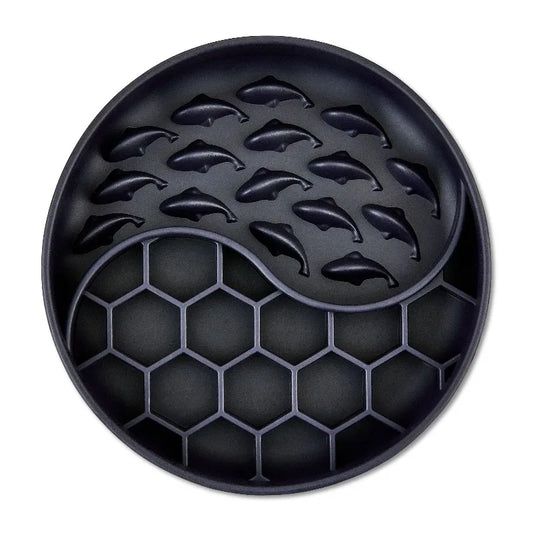 Silicone Slow Feeder Bowl for Pets, Black - MyPetDollar.com
