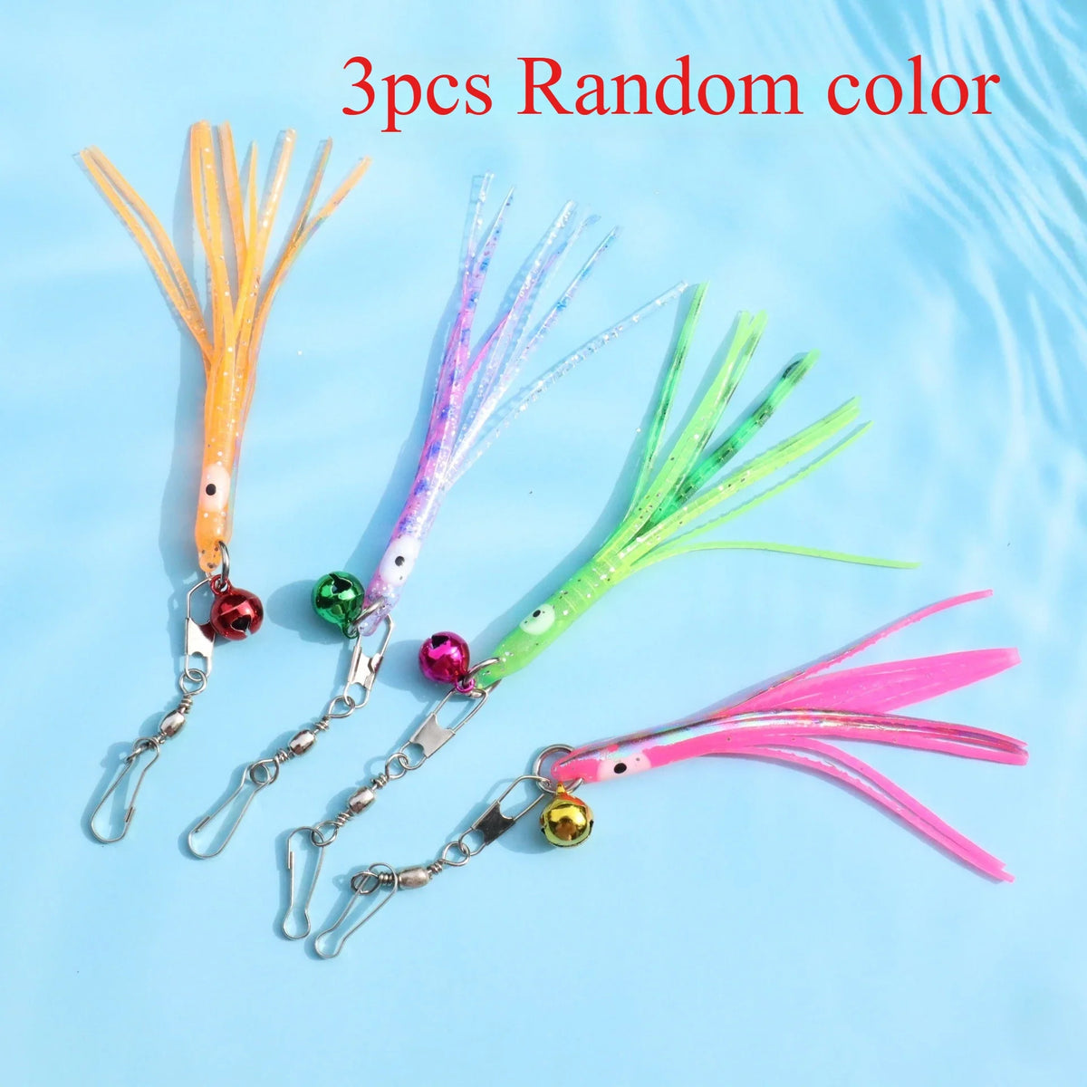 Silicone Octopus Replacement Head for Simulated Small Fish Cat – 4 Colors