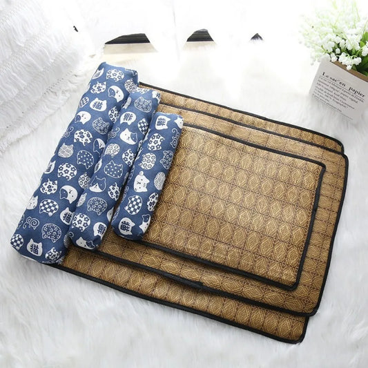 Safe Cute Print Pet Cooling Mats with Pillow - MyPetDollar.com