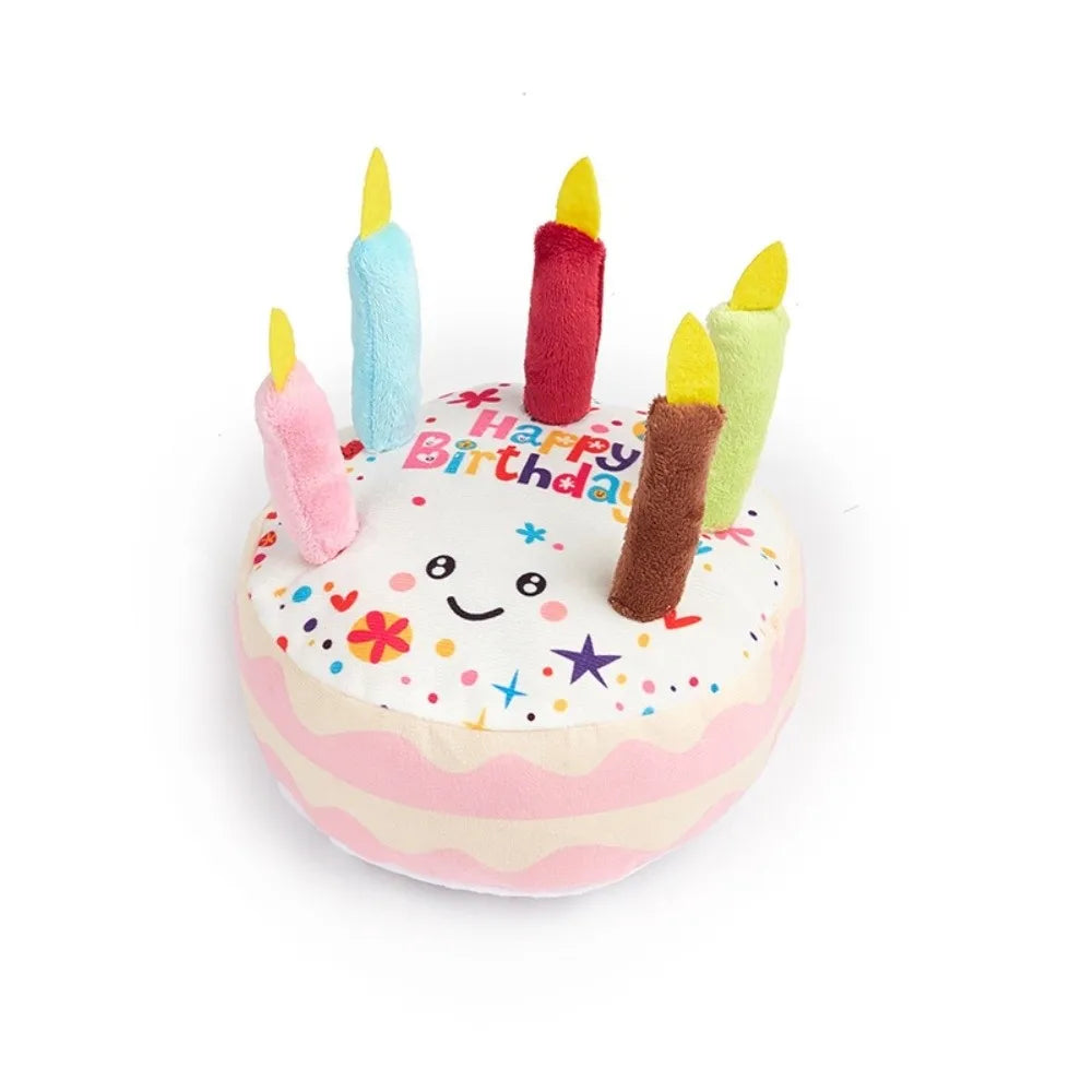 Birthday Cake Dog Toys Interactive Bite Resistant Gnaw – 4 Colors