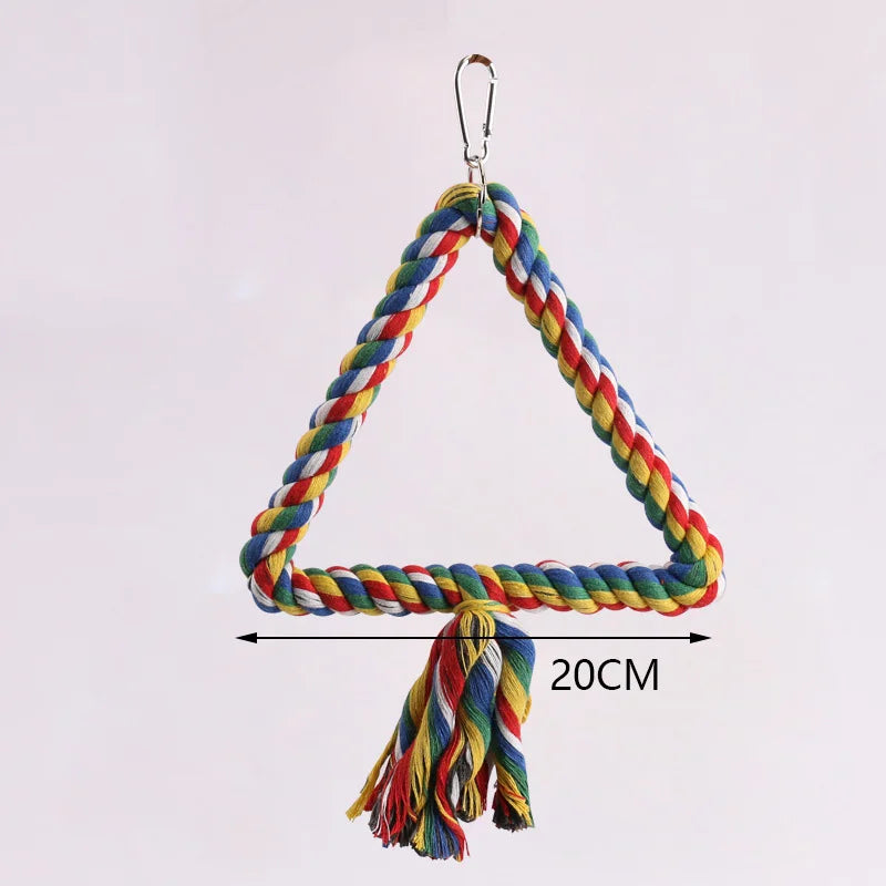Parrot Cage Swing Toy Round Triangular Iron - MyPetDollar.com
