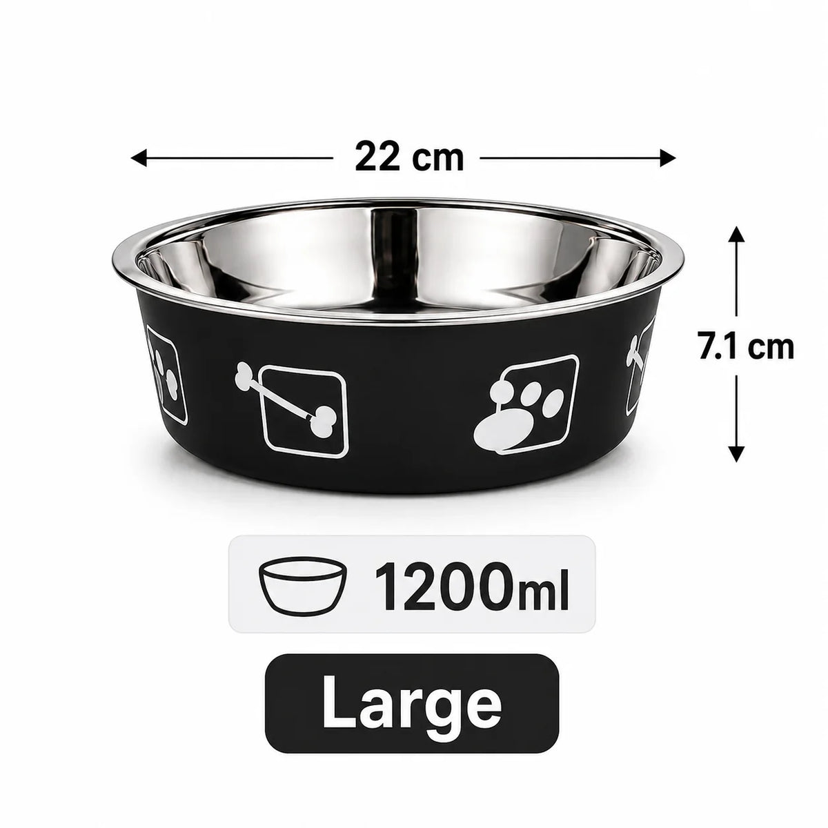 Stainless Steel Pet Bowl Thickened Anti Slip - MyPetDollar.com