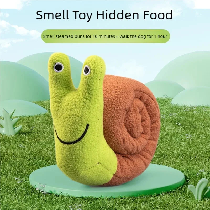 Snail Dog Snuffle Toy 2 In 1 Squeaky Soft - MyPetDollar.com
