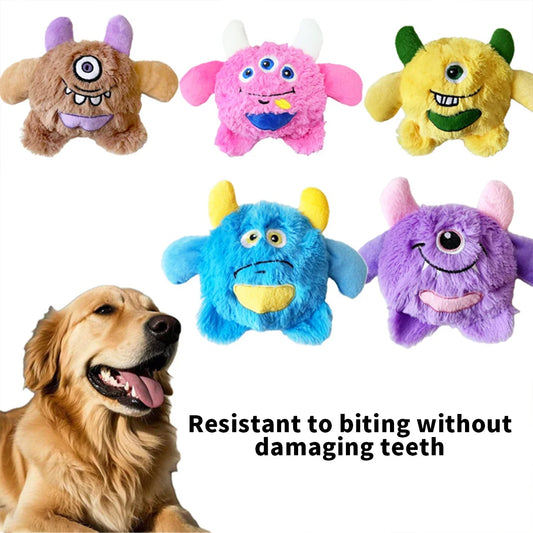A small monster dog plush sound toy grinding - MyPetDollar.com