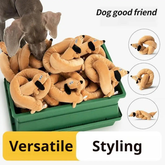 Sausage Dog Toy Entertaining Dachshund Plush - MyPetDollar.com