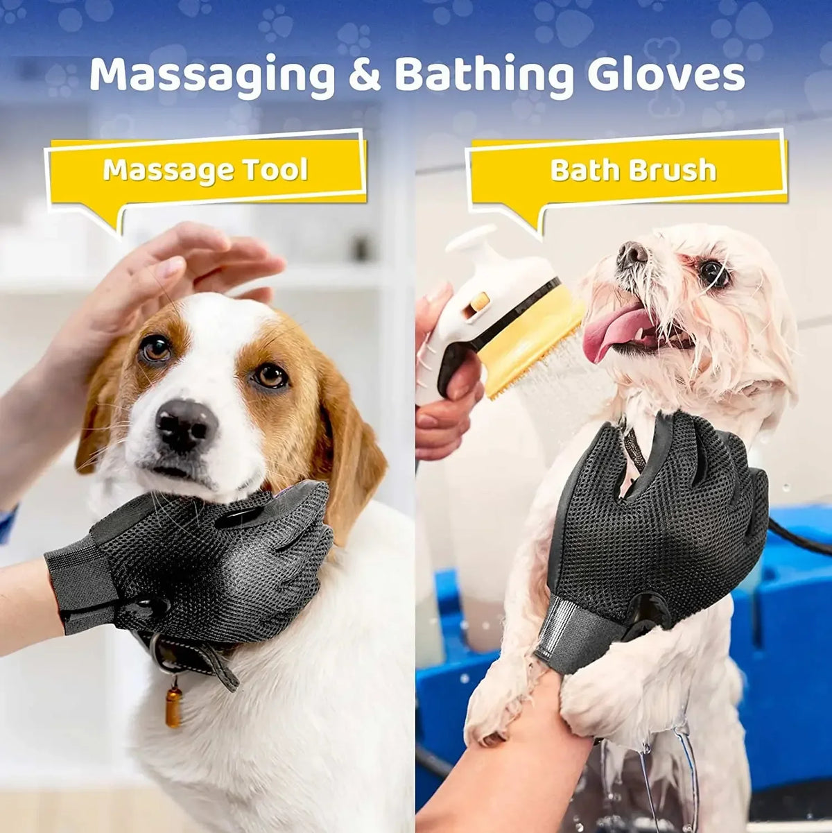 Pet Grooming Glove Gentle Efficient Pet Hair - MyPetDollar.com