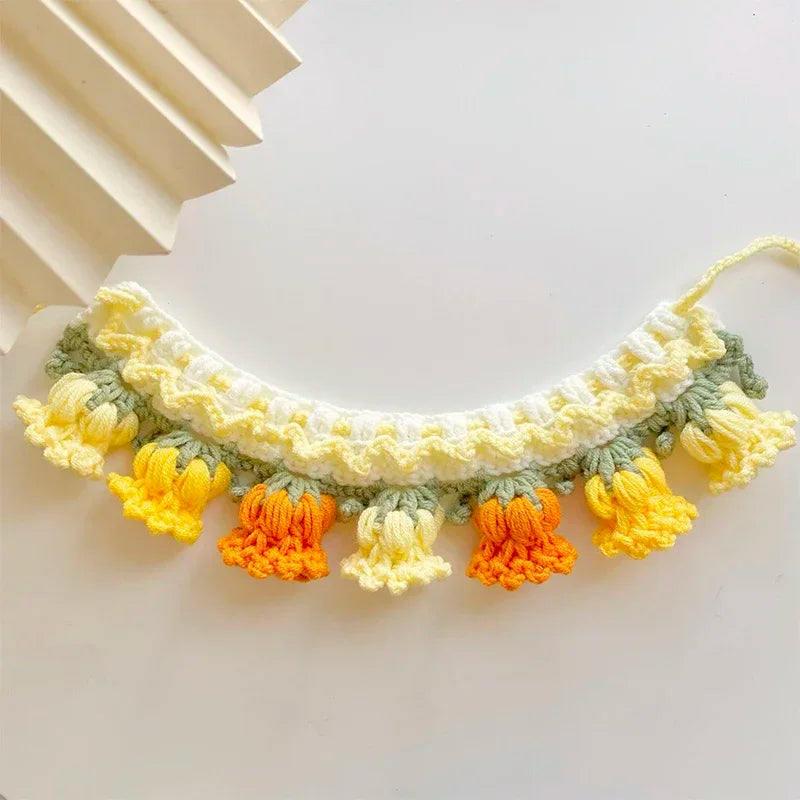 Pure hand knitting Cat Dog Knitted Collar - MyPetDollar.com