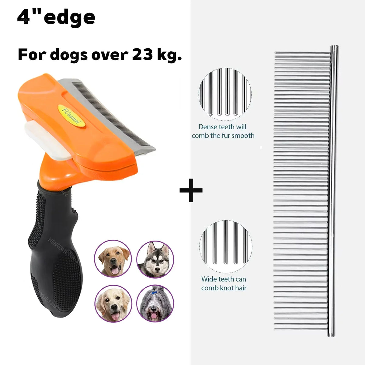 Cat Hair Removal Comb Grooming Brush – 8 Colors