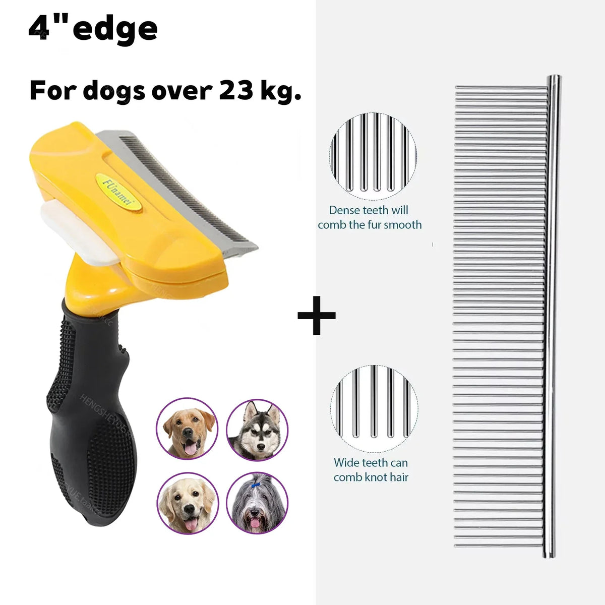 Cat Hair Removal Comb Grooming Brush – 8 Colors