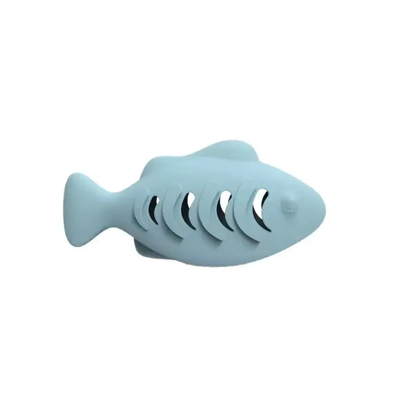 Silicone Leak‑treat Fish Cat Plaything Dental Cleaning Self Play – 3 Colors