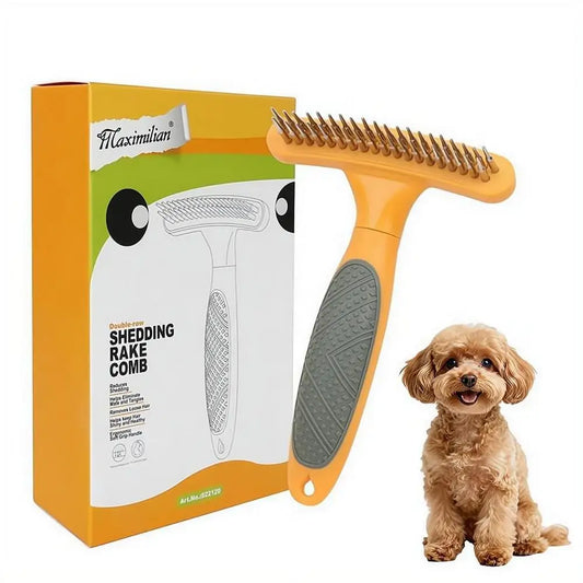 Pet Hair Removal Comb Double Row Stainless - MyPetDollar.com