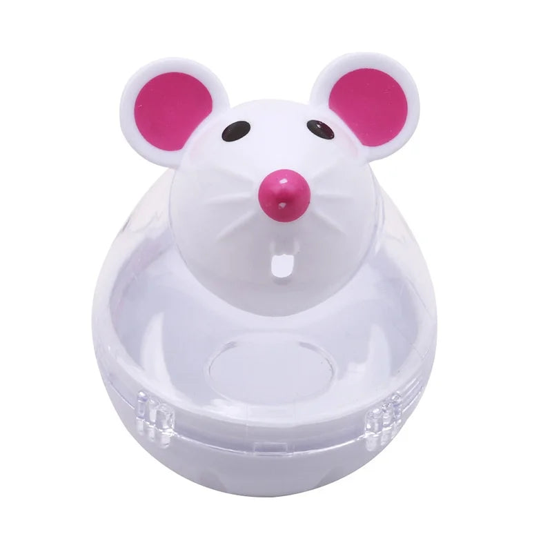 Pet Feeder Cat Plaything Mouse Food Rolling Leakage Dispenser – 2 Colors