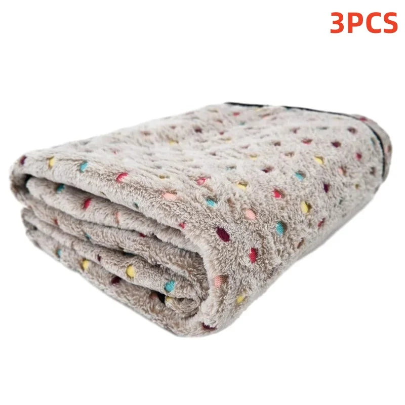 3PCS Soft Fluffy Pet Blanket Cute Dot - MyPetDollar.com