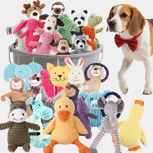 Plush Dog Toy Animals Shape Bite Resistant - MyPetDollar.com