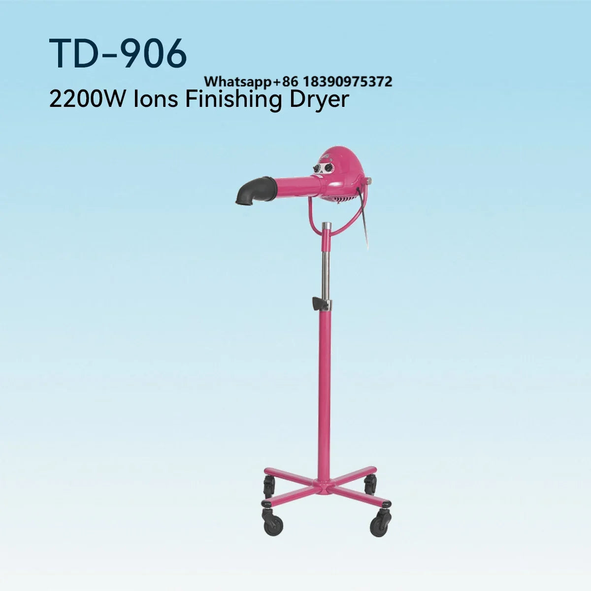 Pink TD-906 Pet Ionic Stand Dryer Dog - MyPetDollar.com