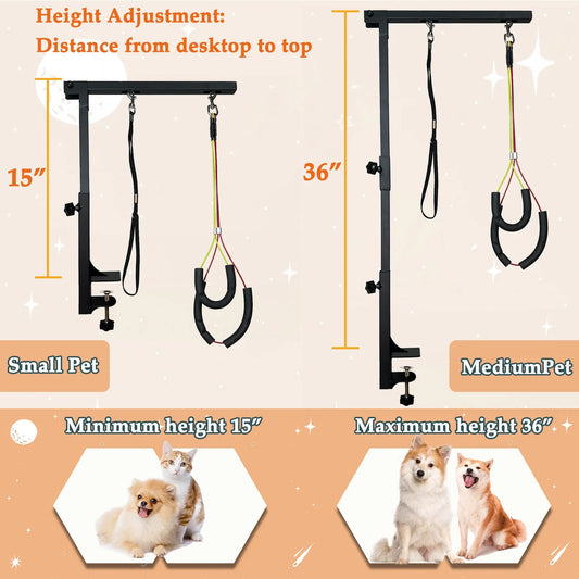 Dog Grooming Table Arm Height Adjustable Two - MyPetDollar.com