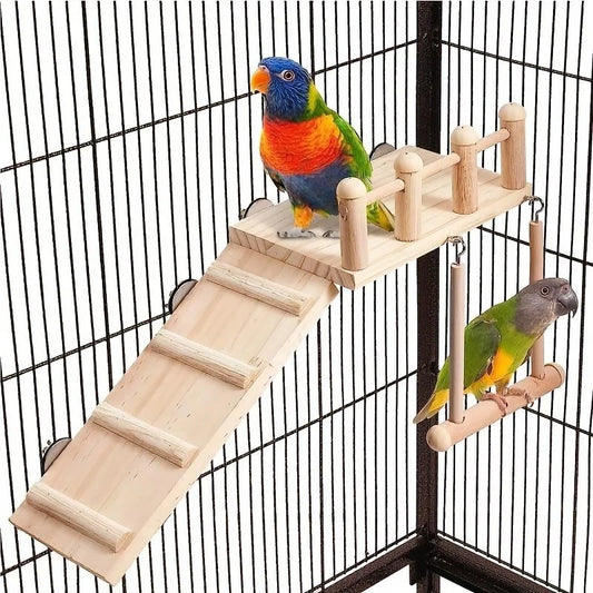 Bird Perches Platform Swing Climbing Ladder - MyPetDollar.com