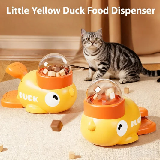 Dog, Cat, Pet Feeder Yellow Duck-Shaped Cat - MyPetDollar.com