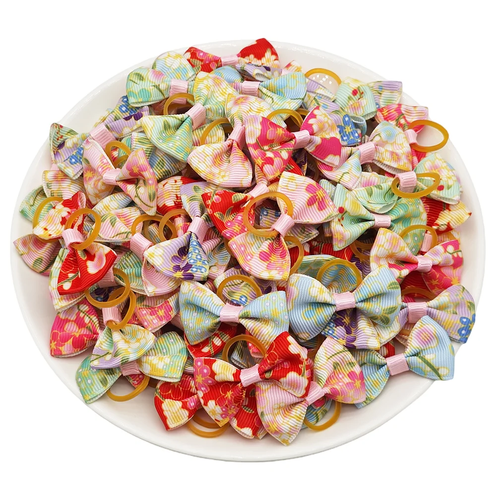 Cute Pet Hair Bows 100% Handmade Elegant Durable Dog