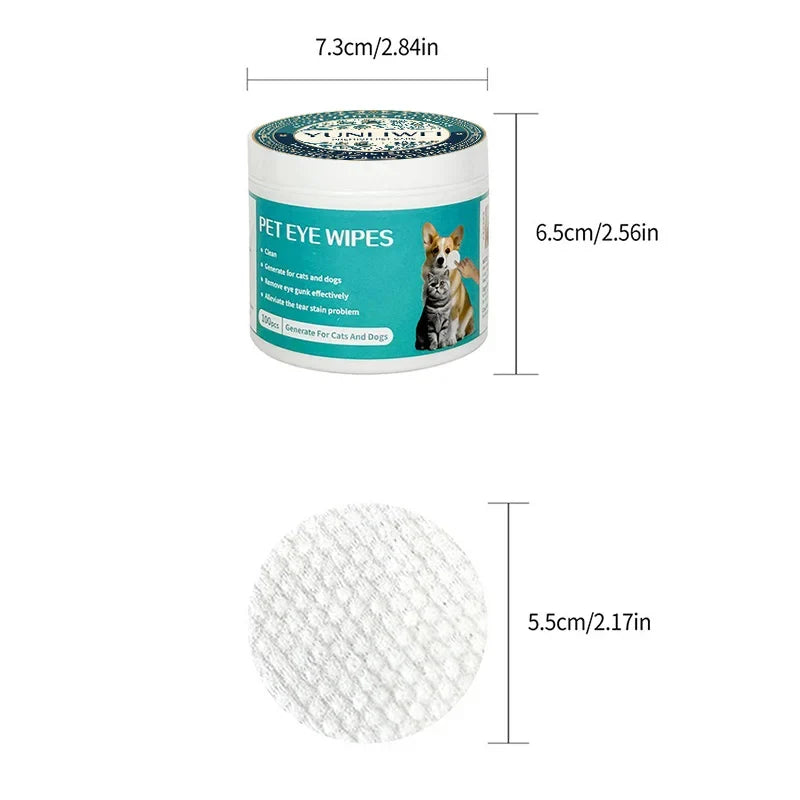 100pcs of Dog and Cat Eye Wet Wipes Tear - MyPetDollar.com