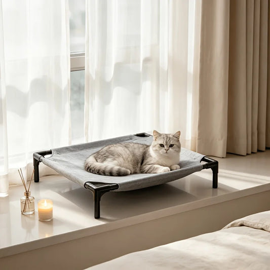 Foldable Elevated Pet Hammock Bed, Portable - MyPetDollar.com