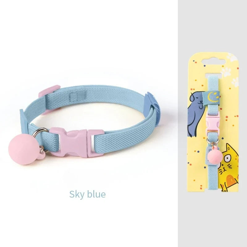 Adjustable 7 Colors High Elasticity Cats Bells Collars