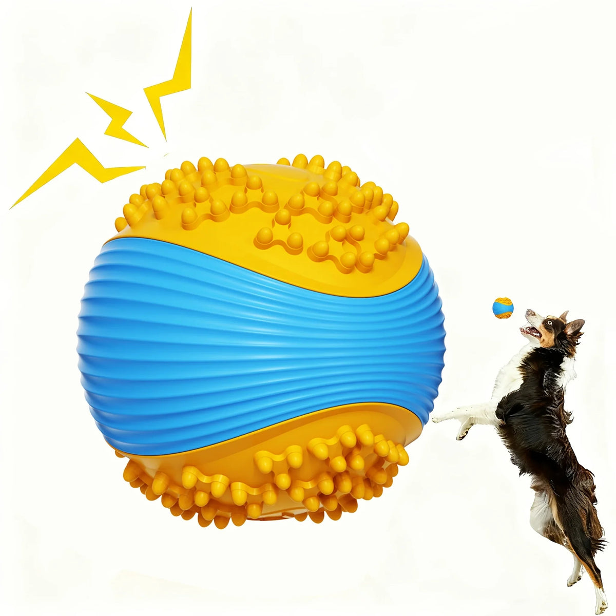Indestructible Dog Squeaky Ball Toy, Tough - MyPetDollar.com
