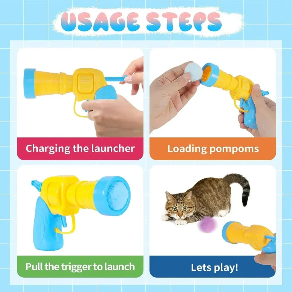 Plush Ball Shooting Gun Cat Toys Interactive - MyPetDollar.com
