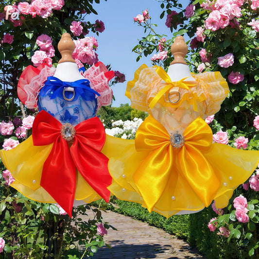 Chic Plush Handmade Wedding Dress, Summer - MyPetDollar.com