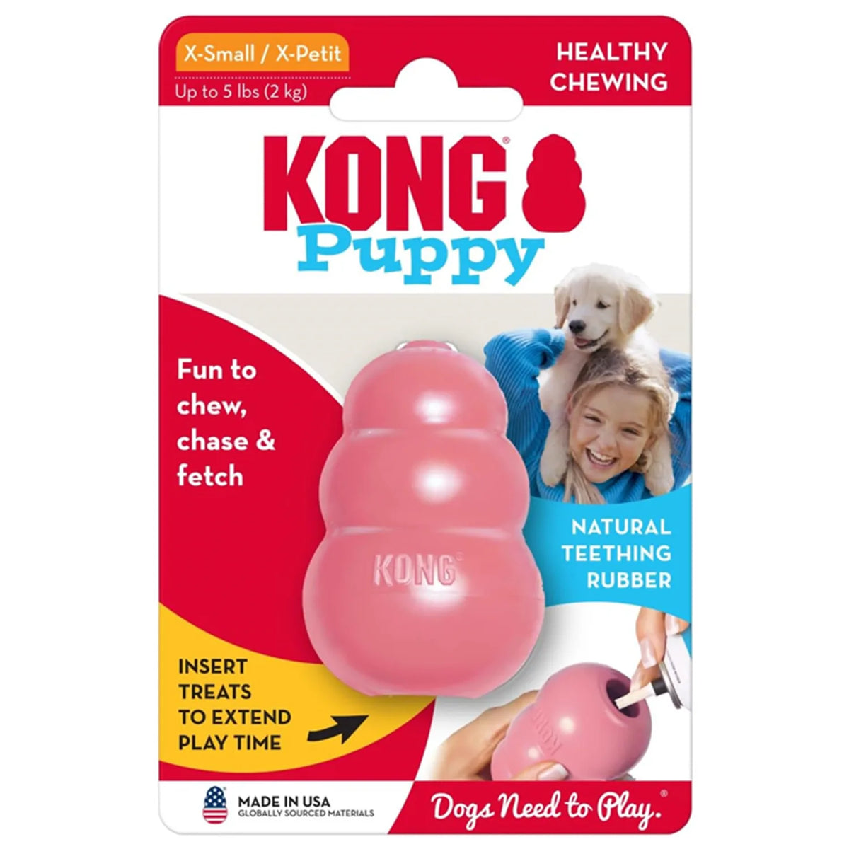 KONG Puppy - Natural Teething Rubber Chew - MyPetDollar.com