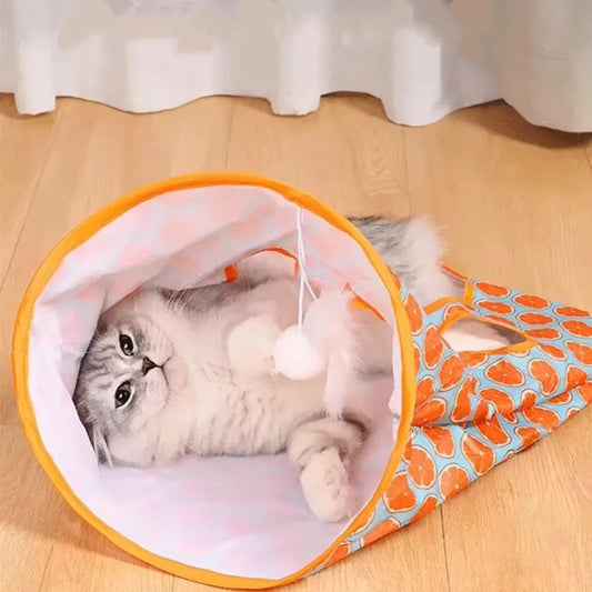 Interactive Cat Tunnel Bag with Peek Hole - MyPetDollar.com