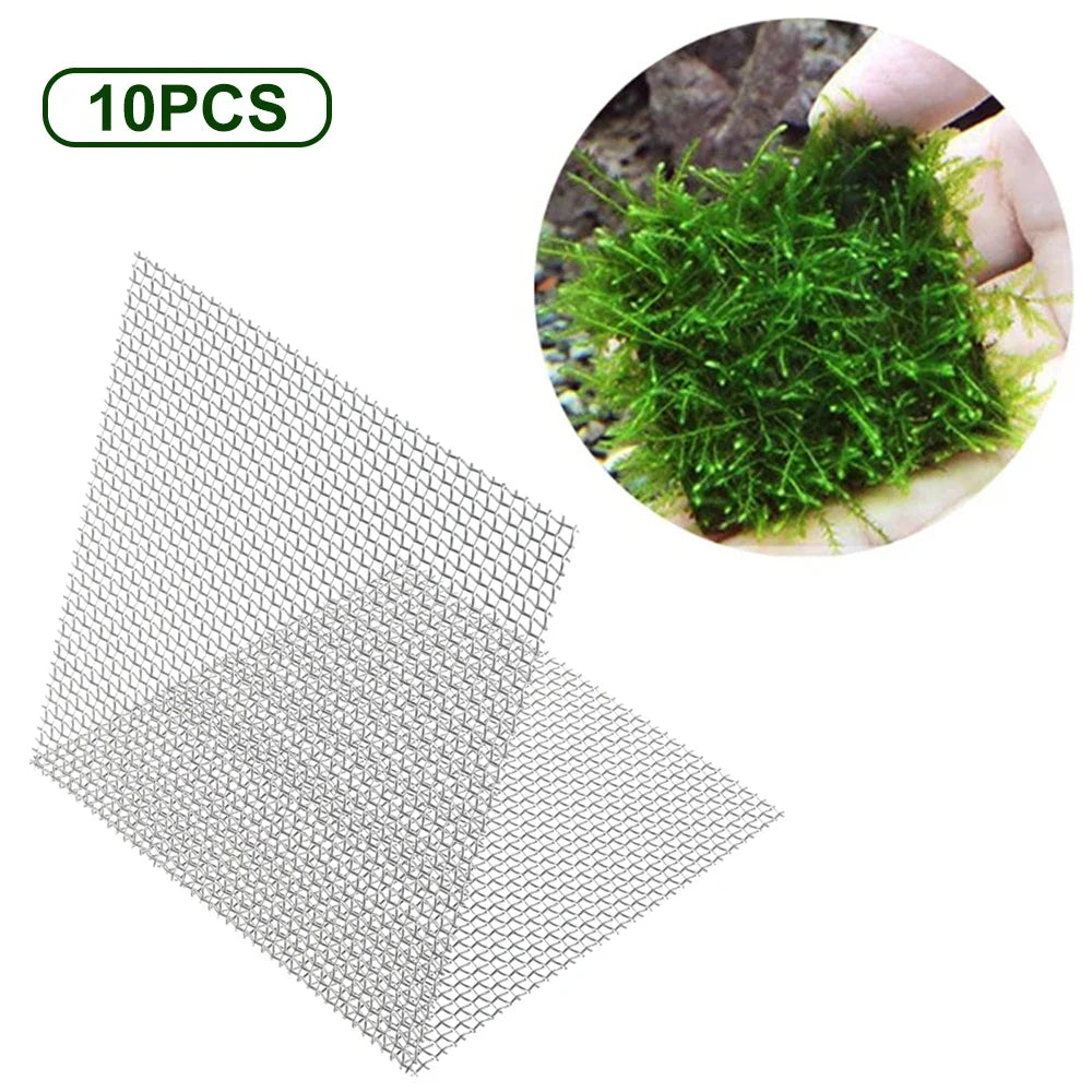 10PCS Aquarium Stainless Steel Wire Mesh Pad - MyPetDollar.com