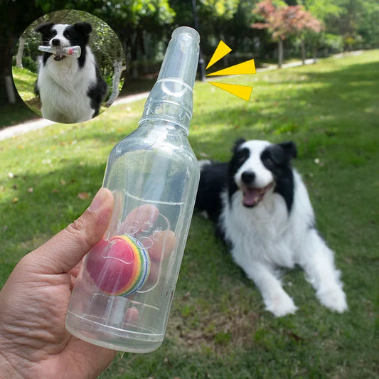 Pet Dog Chewing Toy Beer Bottle With Tennis - MyPetDollar.com