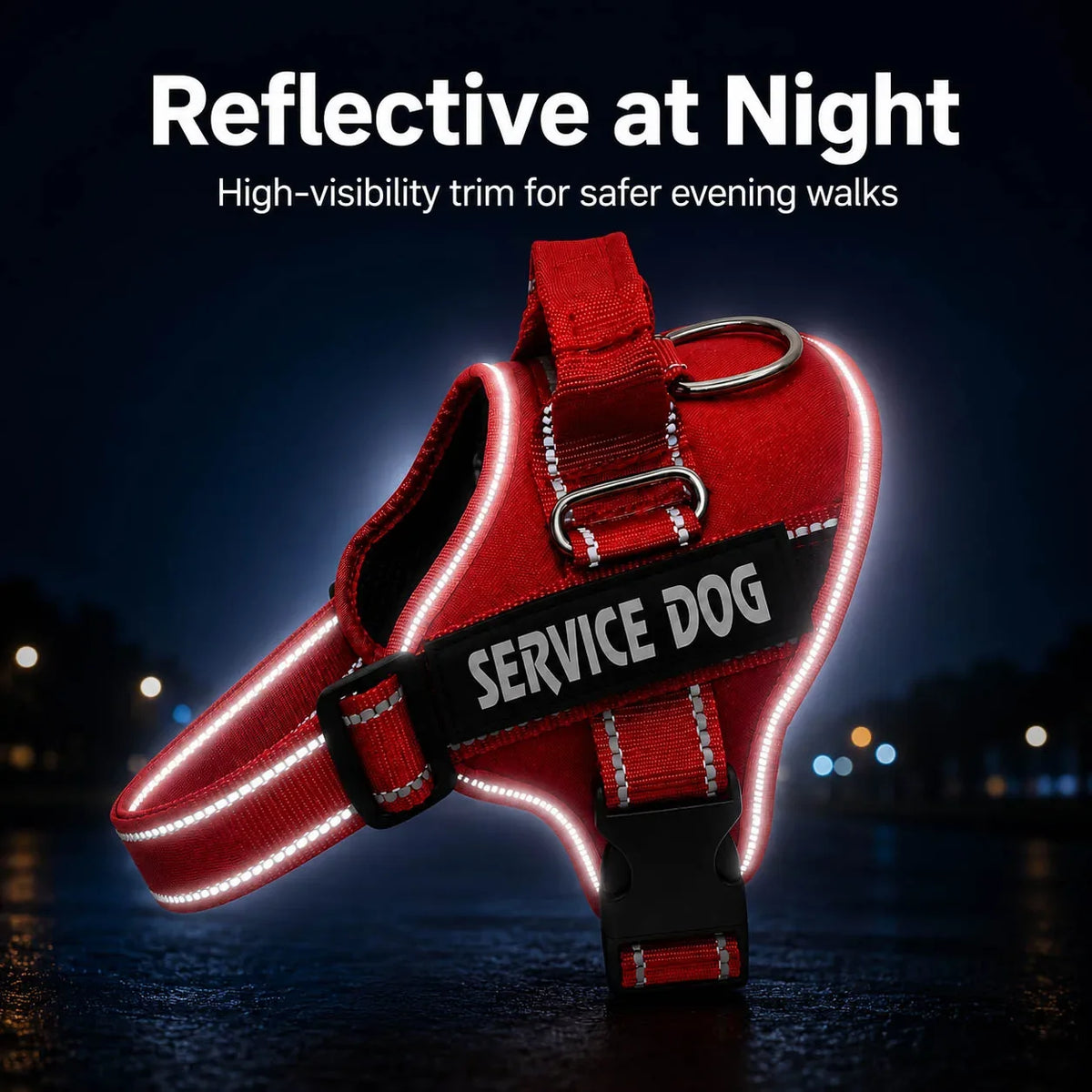 Nylon Dog Harness Personalized Reflective - MyPetDollar.com