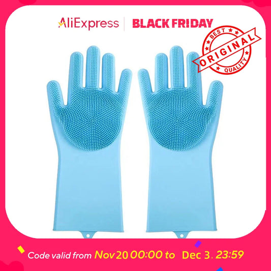 Pet Bathing Glove - Silicone Scrubber Mitt - MyPetDollar.com
