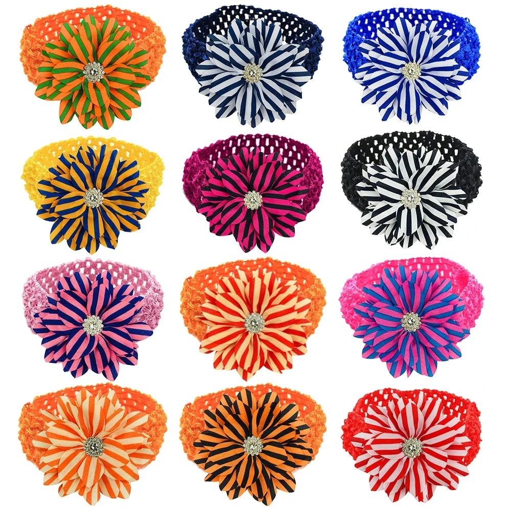 50/100PCS Handamde Dog Bows With Diamonds - MyPetDollar.com