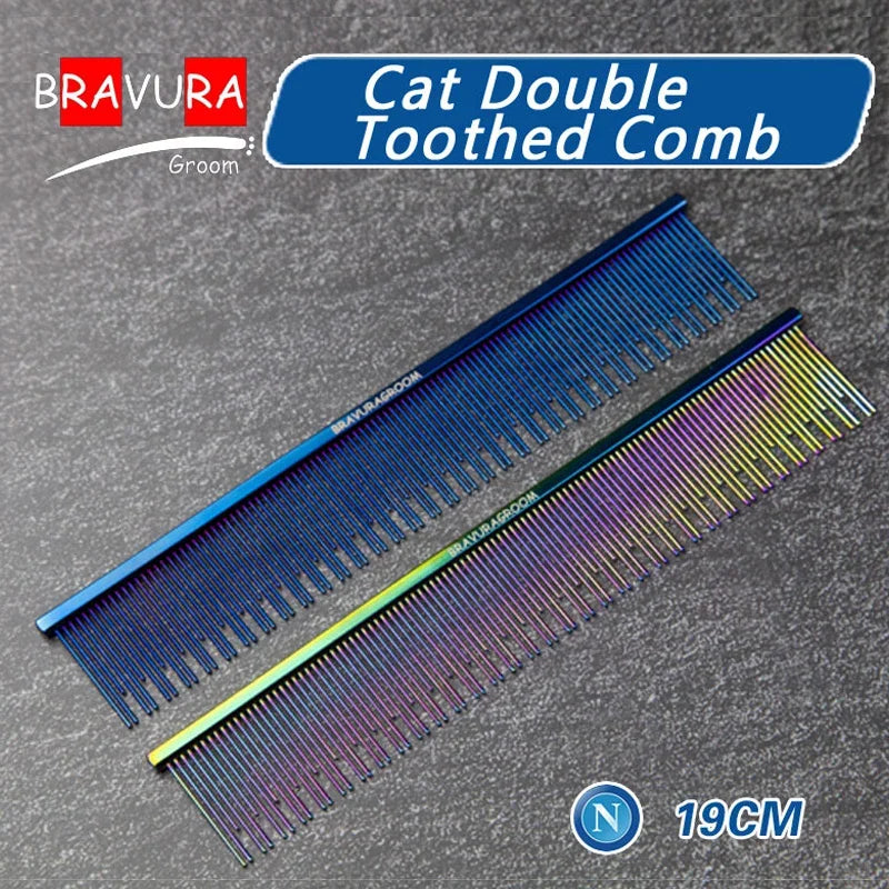BAVURA Pet Grooming Comb Stainless Steel - MyPetDollar.com