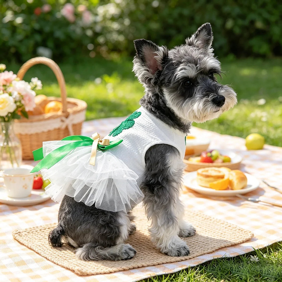 Clover Tutu Pet Dress, St. Patrick's Puppy - MyPetDollar.com